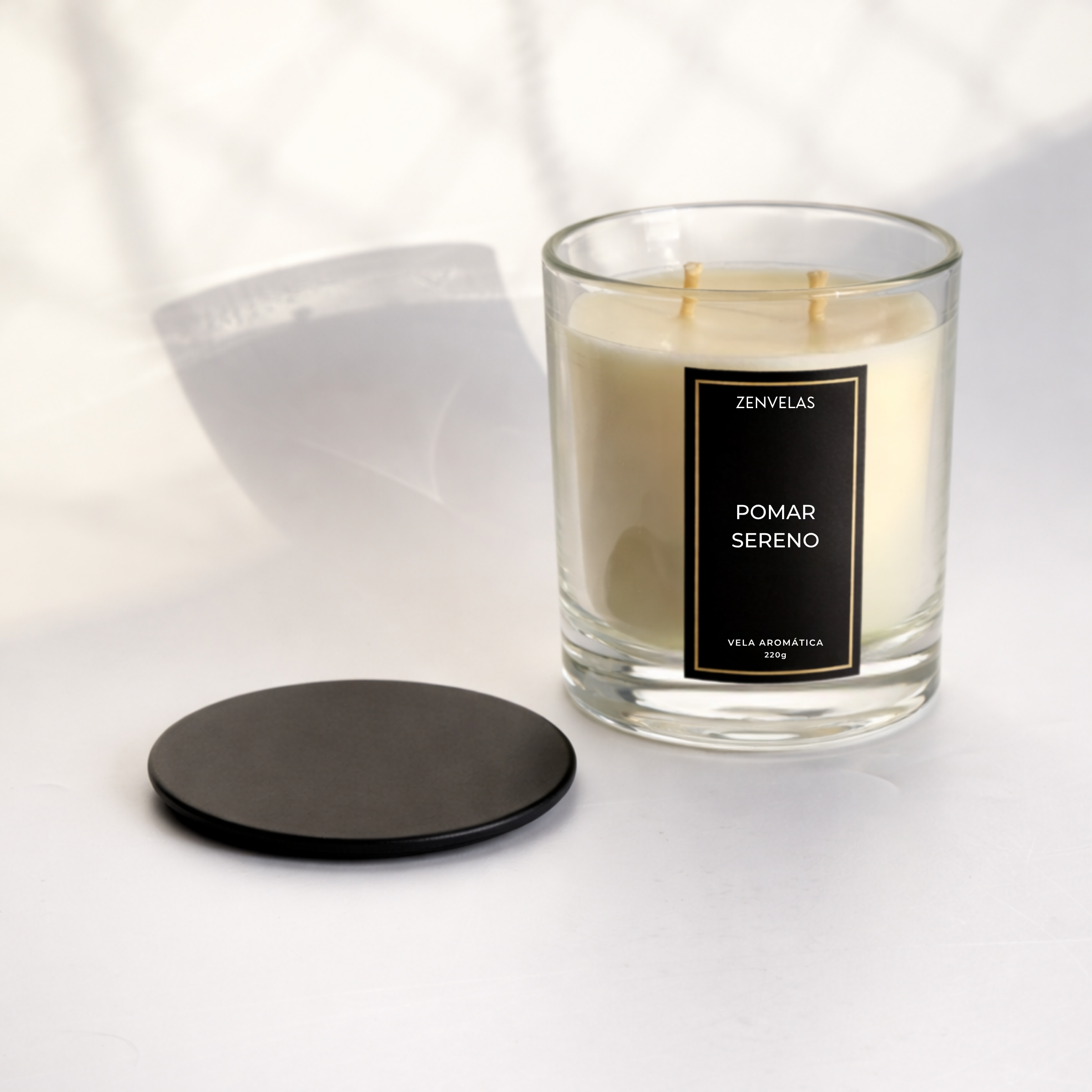 Vela aromática perfumada premium artesanal 220g pomar sereno - Imagem 2